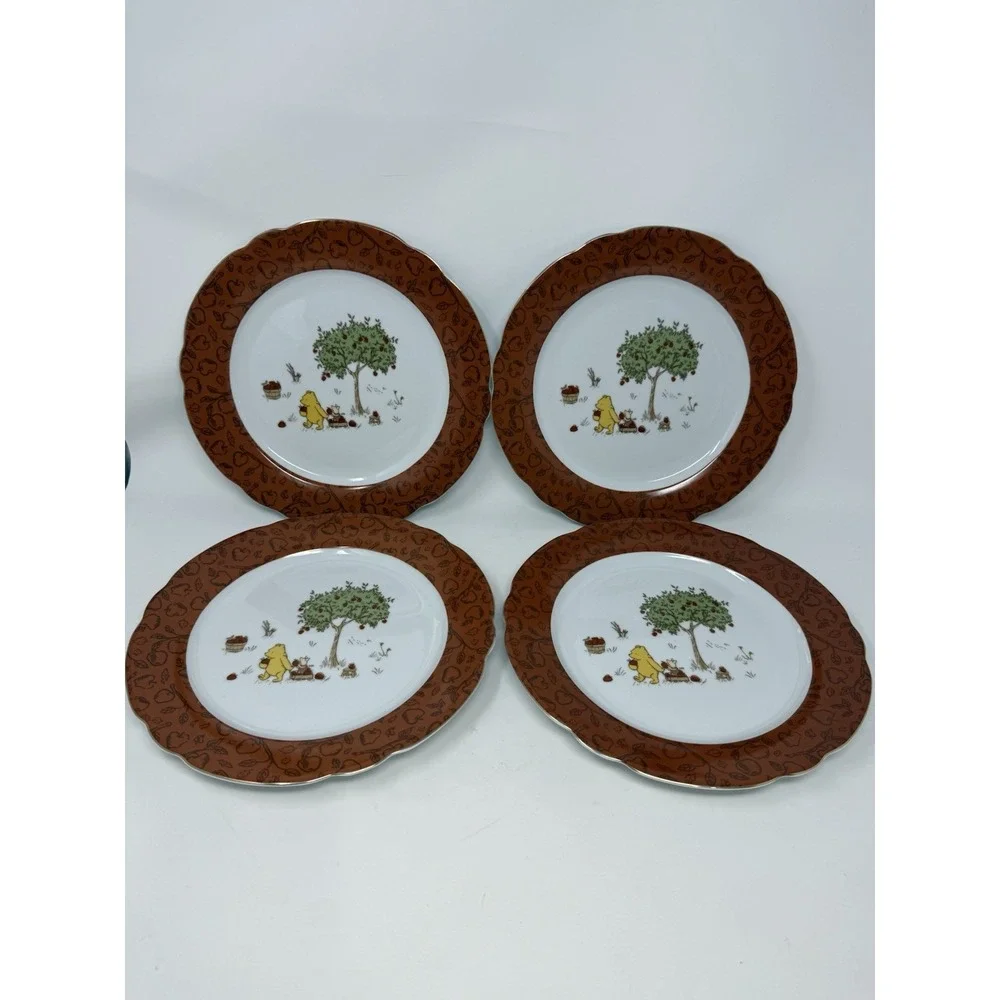 Set of 4 Disney Winnie the Pooh Fall Dinner Plates 10.5